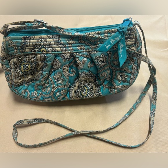 Vera Bradley Handbags - Vera Bradley‎ Frannie Turquoise Crossbody Bag with Paisley Design